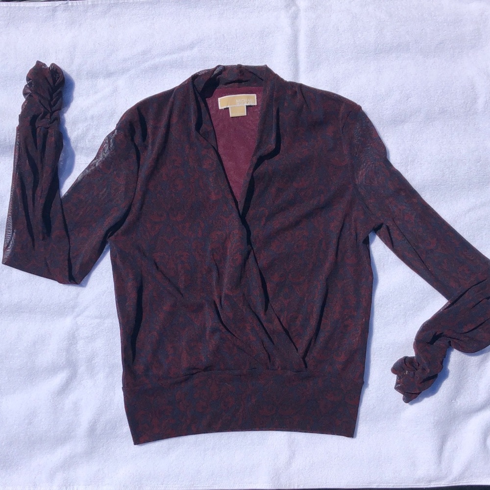 Michael Kors long sleeve blouse see trough